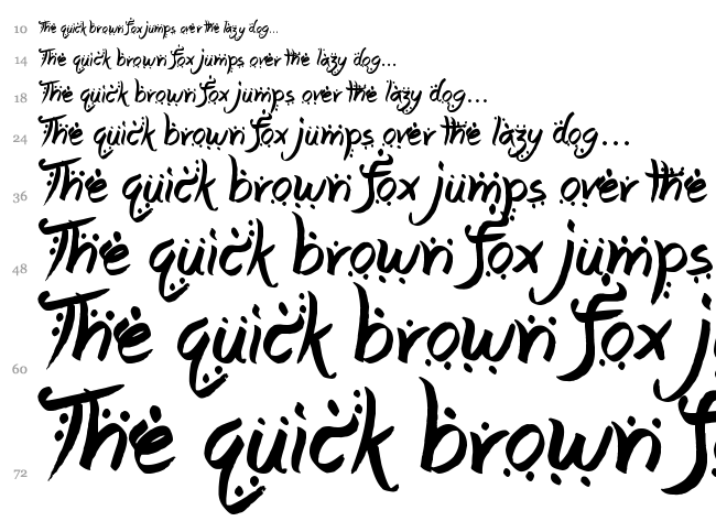 Arabic Magic font waterfall